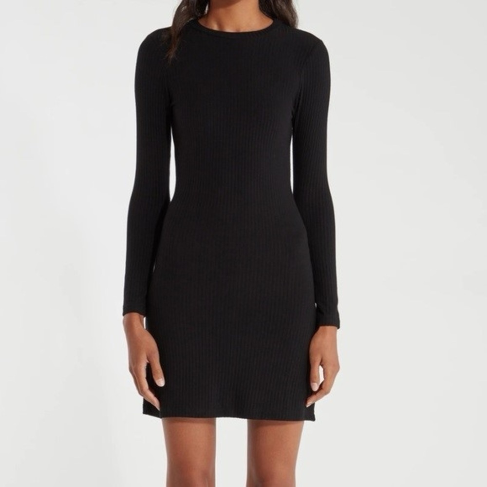 Black Long Sleeve Sheath Dress for Night Out